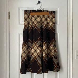 Vintage Wool Midi Skirt